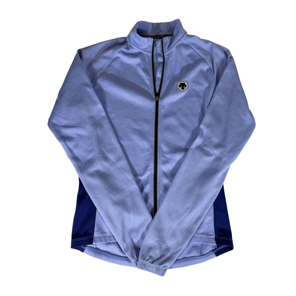 Descente Womens Blue Cycling Zip Up Jacket Size Medium